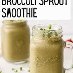 vegan broccoli sprout smoothie pin