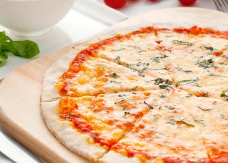 cassava crust thin crust pizza.