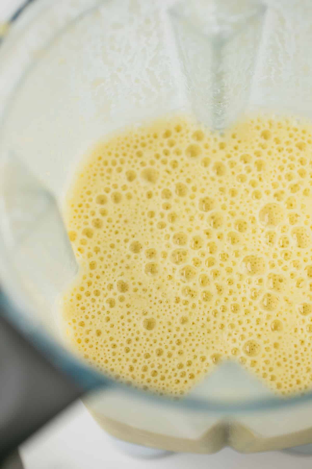 smoothie blended in a blender.