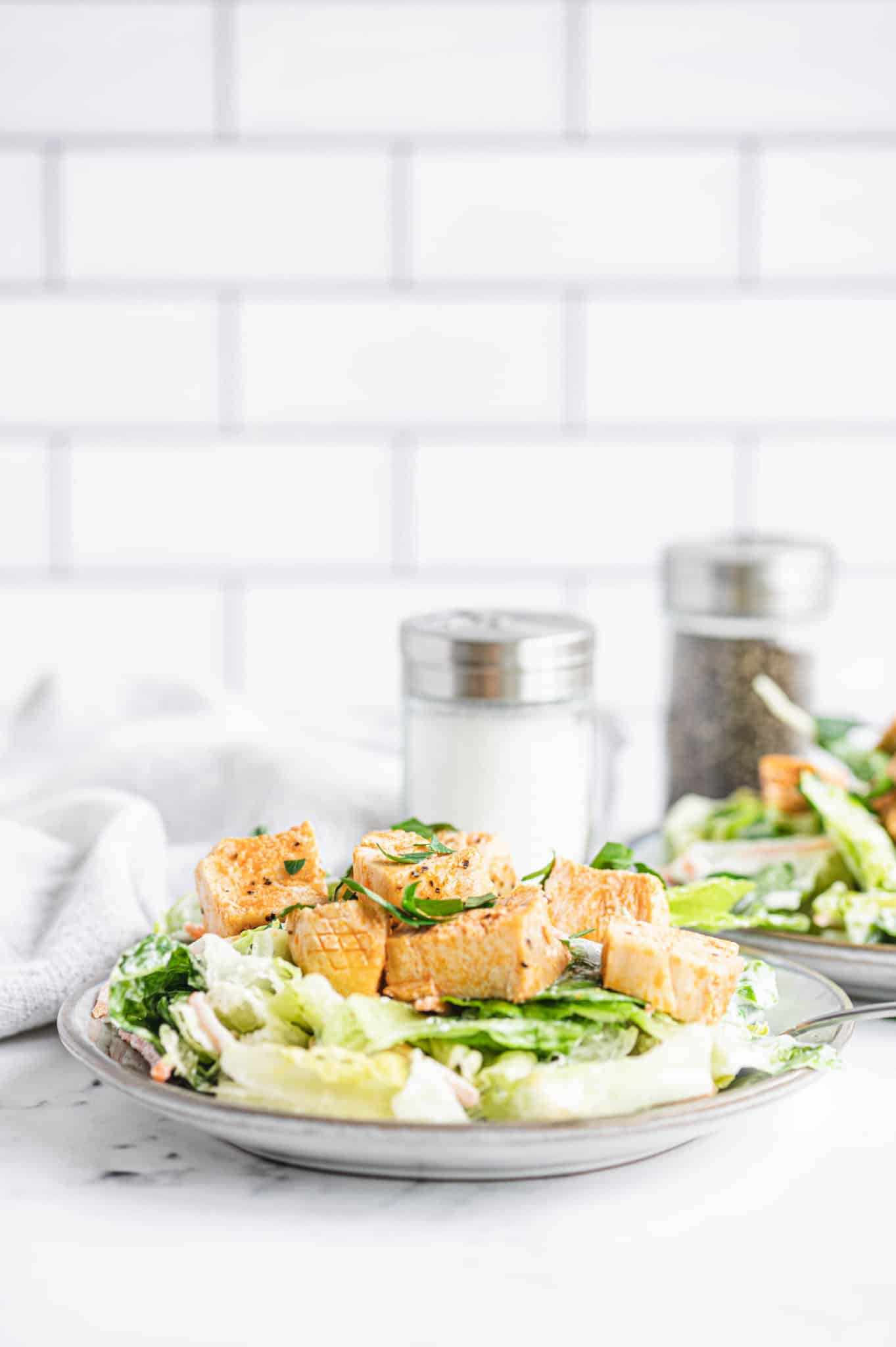 plate served with whole30 buffalo chicken salad
