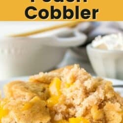 grain free peach cobbler pin.
