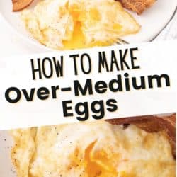 Over medium eggs with bacon