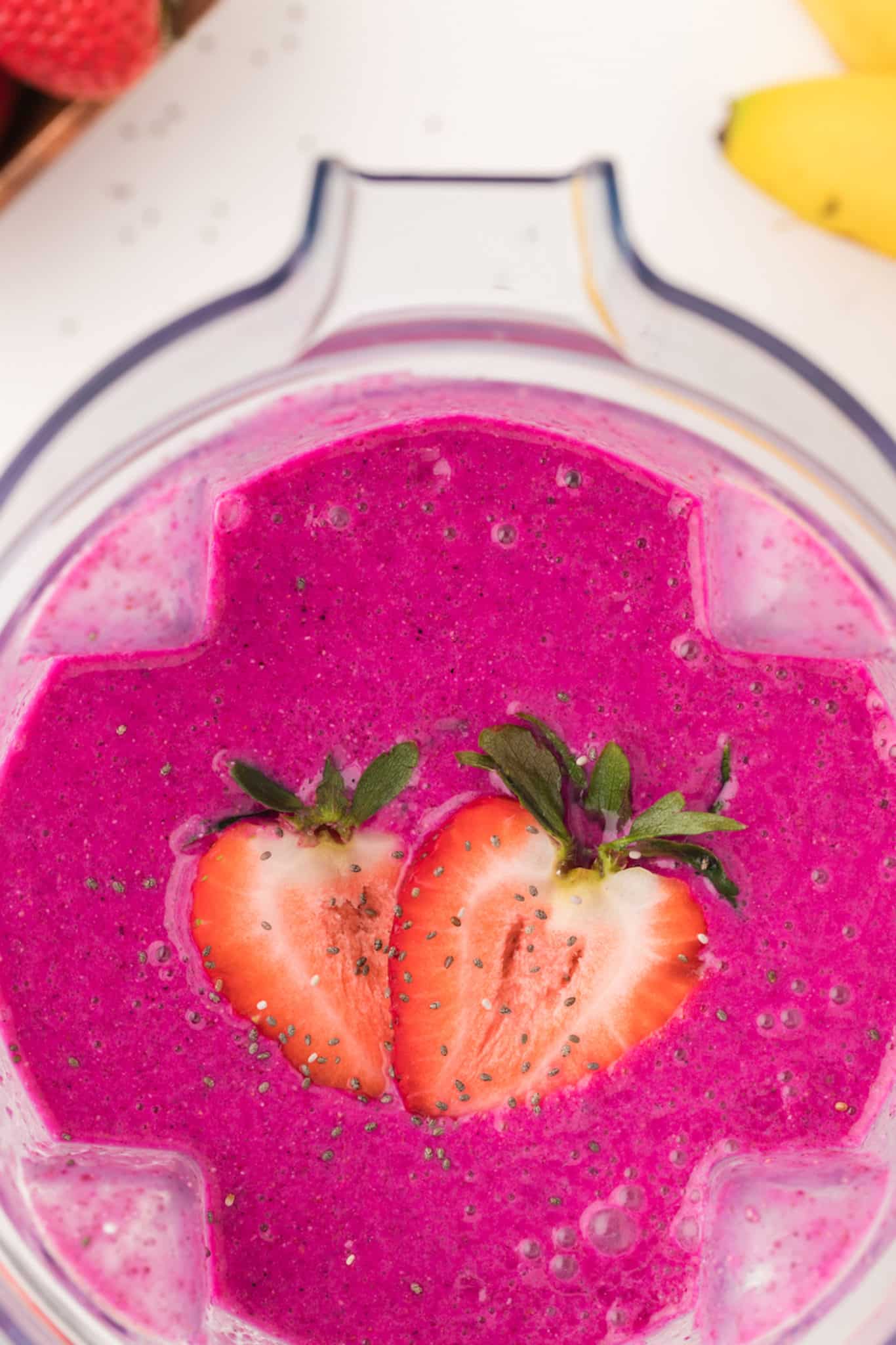 acai smoothie blended in a vitamix