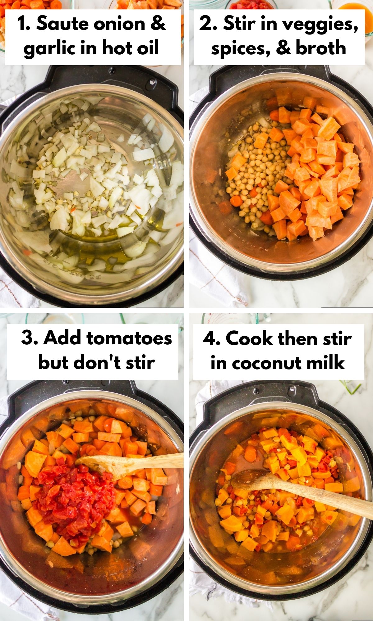 collage of process shots on how to make this recipe