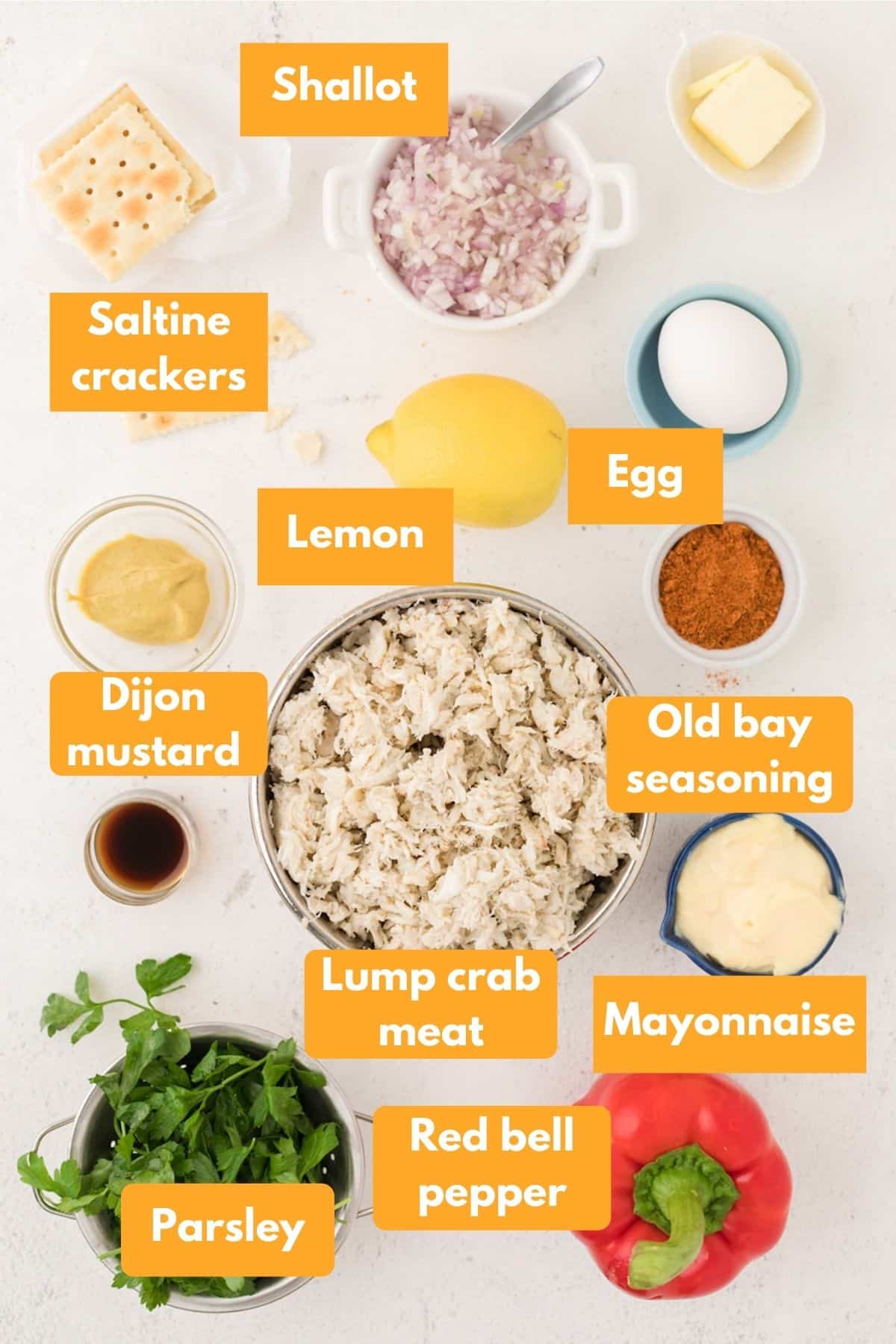 ingredients for crab cakes