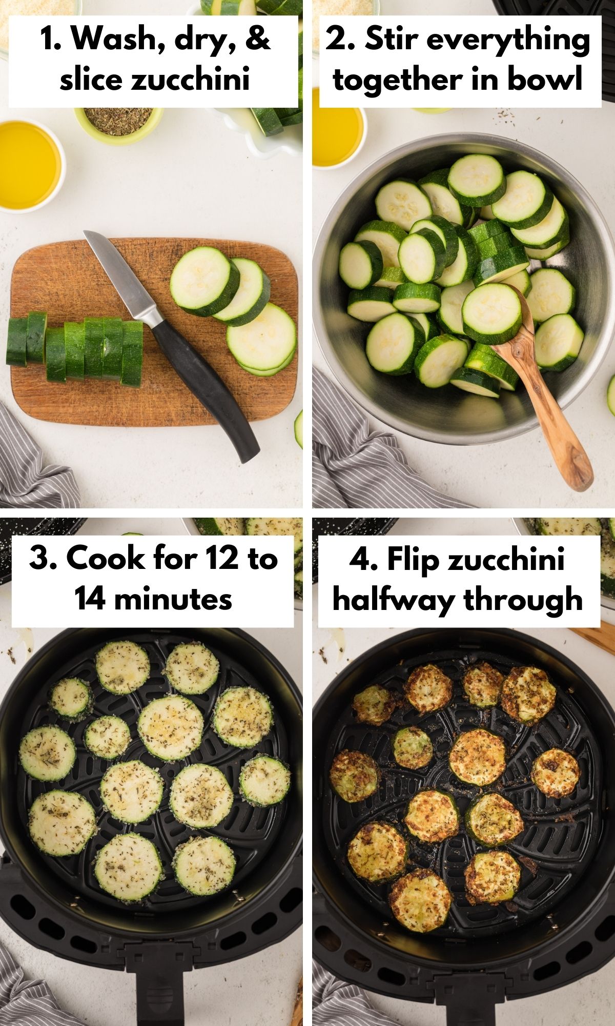 How to make zucchini chips in the air fryer.