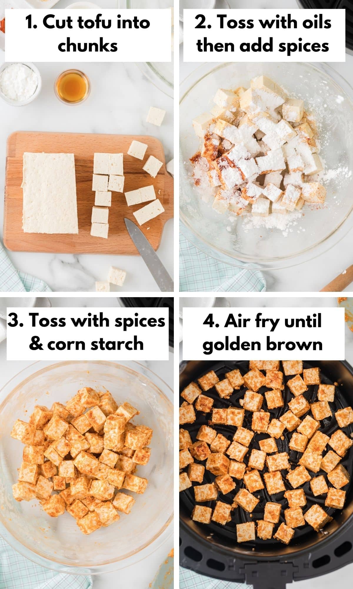 how to make crispy breaded tofu in the air fryer.