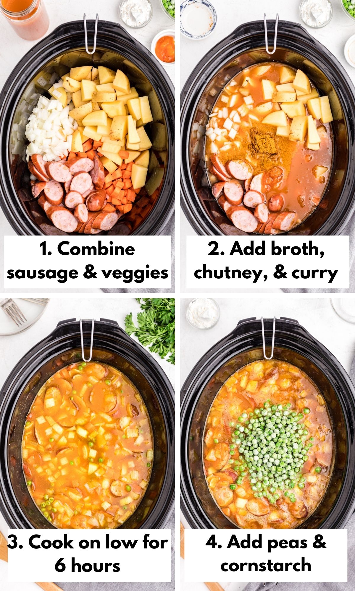 how to make curry sausage soup