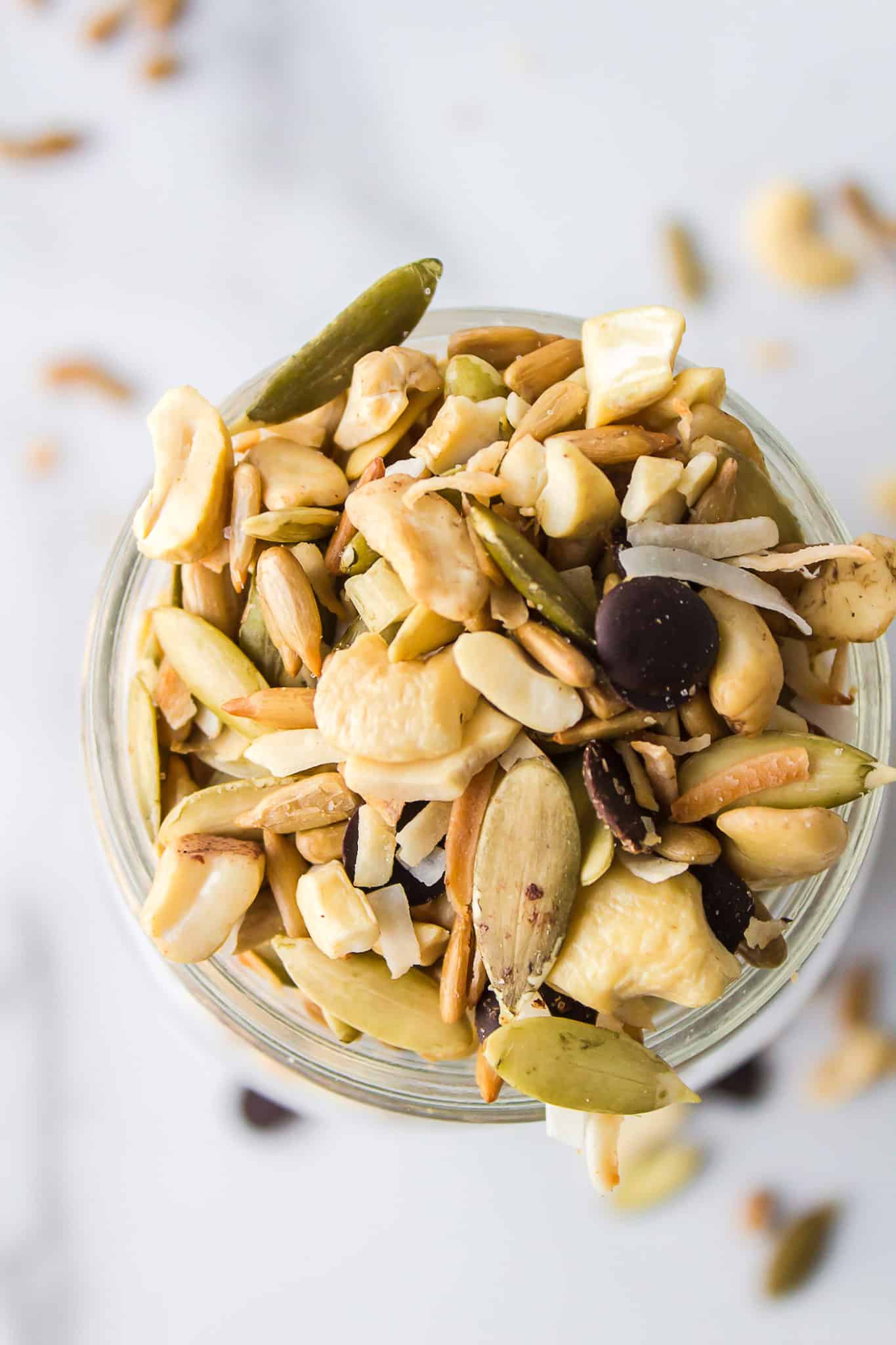 a jar of trail mix