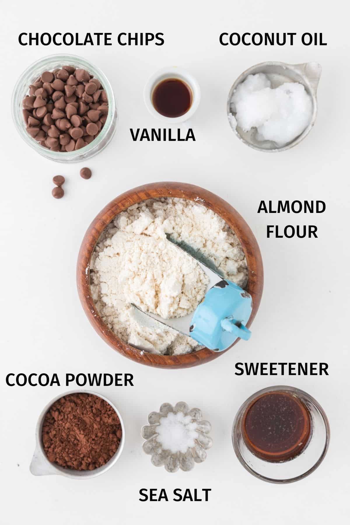 ingredients for edible cookie dough.