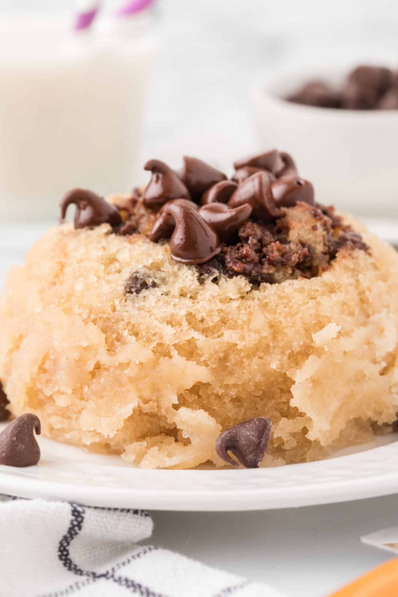 photo with side of mug cake to see texture.