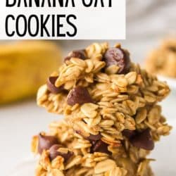 Vegan banana oat cookies in a stack.