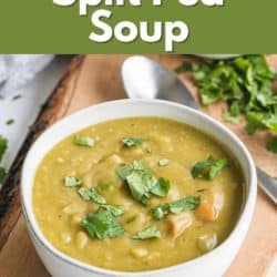 instant pot split pea soup pin.