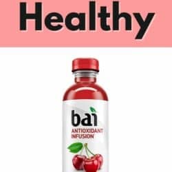 a bottle of Bai water in Zambia Bing Cherry flavor.