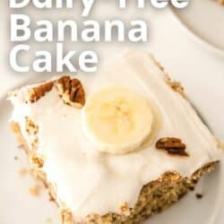 gluten free dairy free banana cake pin.