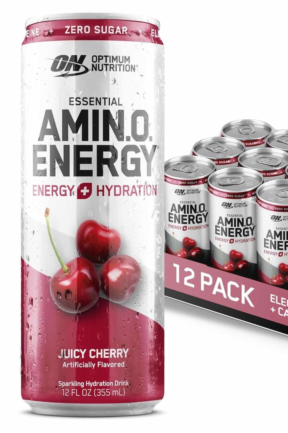 can of amin.o energy drink.
