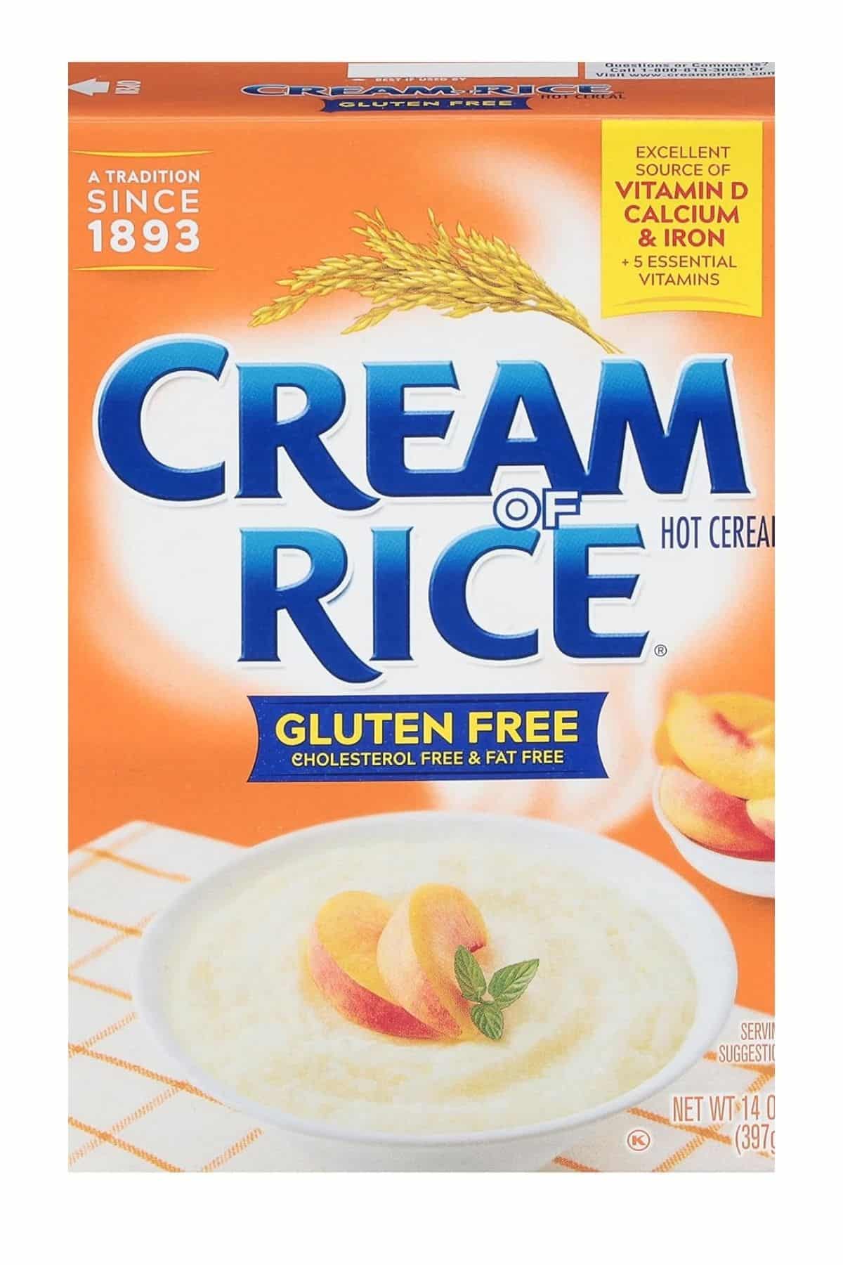 box of cream of rice hot cereal.