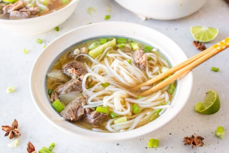 slow cooker beef pho chopstocks.